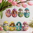 thumbnail image 6 of AZXY Easter Bunny Ornaments for Tree, 12Pcs 2D Flat Wooden Miniature Easter Hanging Decorations, Small Bunny with Easter Eggs Ornaments for Small Tree, Easter Party & Home Indoor Outdoor Decor, 6 of 6