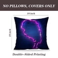 thumbnail image 2 of LALILO Throw Pillow Covers Afro Retro Girl Neon Sign African Cushion Cover 18" x 18", 2 Pack, 2 of 6