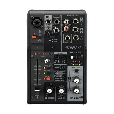 UPC: 0889025141420 | Yamaha AG03MK2 3-Channel Mixer/USB Interface for IOS/Mac/PC Black