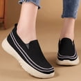 thumbnail image 4 of Domzle Orthopedic Loafer Sneakers for Women 2026 with Arch Support Breathable Knit Mesh Slip Soft Walking Shoes Wide Width Slip on Comfortable Toe Tennis Sneaker Black 39, 4 of 6