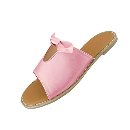 

Clearance VerPetridure 2023 Thick Comfortable Bow Buckle Sandals Beach Women s Sandals Summer Casual Sandals