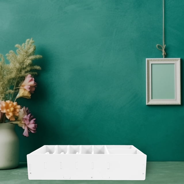 CTIRCHIU Multifunctional White Money Organizer Tray for Cash and Bills with Sturdy PVC Construction