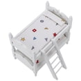 thumbnail image 3 of Miniature Dollhouse Bed Dollhouse Miniature Dollhouse Furniture 1:12 Wooden Dollhouse Mini Dollhouse Furniture Bed Set For Dollhouse Geometric Pattern, 3 of 8