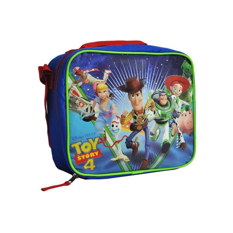 NEW • Disney Toy Story 4 Blue Soft Lunch bag Lunchbox • Woody Bo Peep Buzz  Rex!