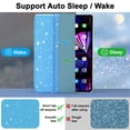 thumbnail image 4 of Dteck Smart Case for 9th 8th 7th Generation 10.2 inch,Leather Glittering Sparkly Folio Shockproof Sparkly Crystal Clear Back Cover Stand Case for iPad 10.2" 2021/2020/2019,Blue, 4 of 7
