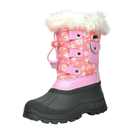 

Dream Pairs Kids Boys Girls Warm Snow Boots Insulated Waterproof Winter Ski Boots KSNOW PINK Size 12