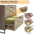 thumbnail image 5 of Lateral File Cabinet with Charging Station for Letter/Legal/A4 Size Hanging Files, Large Wood File Storage Cabinets Printer Stand for Home Office, 5 of 13