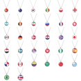 thumbnail image 4 of 2018 Copa Mundial de Fútbol de Rusia 32 Recuerdos del equipo Collar de cadena de bandera nacional Zulema  Collar colgante de la bandera, 4 of 8