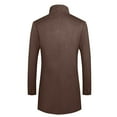 thumbnail image 6 of YLSDY Work Elegant Coats for Man Winter Fall Turtle Neck Fleece Lined Wool Long Basic Jackets Blazers Coat Mens 2025 Coffee XXXXL, 6 of 6