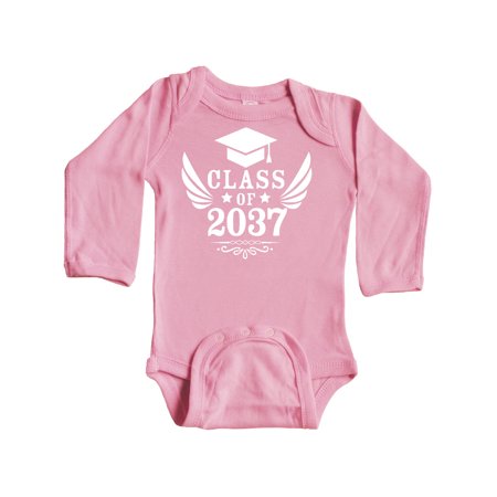 

Inktastic Class of 2037 with Graduation Cap and Wings Gift Baby Boy or Baby Girl Long Sleeve Bodysuit