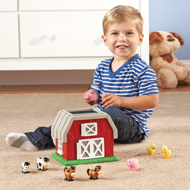 Learning Resources Hide-n-Go Moo – Wo Steckt Die Kuh? – Sensorisches Sortierspiel Mit 8 Tieren – Für Kinder Ab 2 Jahren – Fördert Tastsinn & Zuordnung
