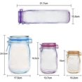 thumbnail image 4 of Sacs de Congélation Réutilisables, Sacs Alimentaires, Sacs Alimentaires Réutilisables, Sac Mason, Poche Zippée Fraîche, Sacs de Rangement Alimentaire, Sacs à Collations (25 Pcs), 4 of 5