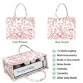 thumbnail image 2 of Large Capacity Tote Bag,Pioneer Flower Floral Print Pattern Handbag Fashion Luxury Tote Bag,15.7"x13"x 5.1" Inches,Laptop Compatible, 2 of 6