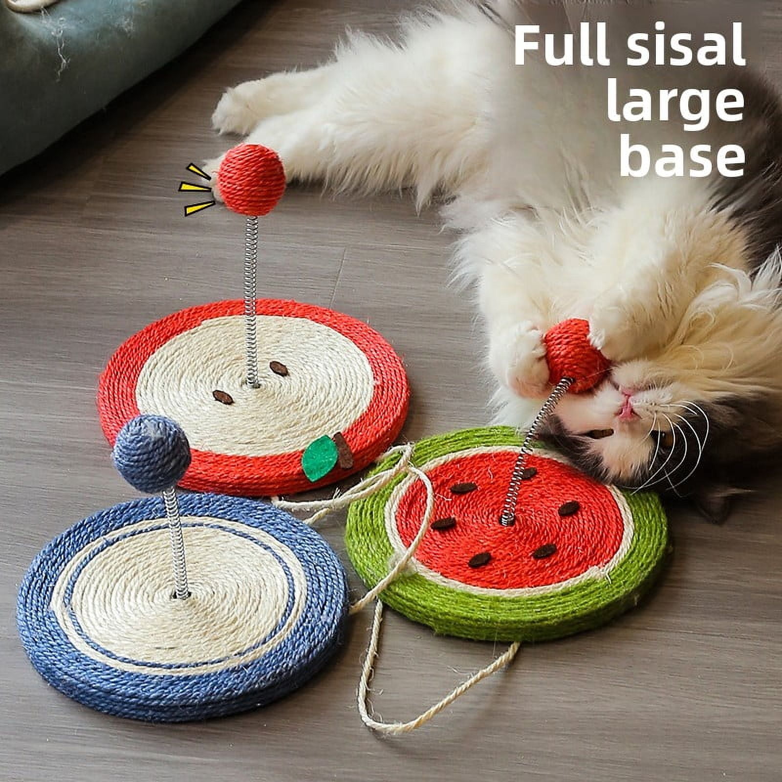 Apple/Watermelon Motion Activated Interactive Cat Toys for Indoor Cats, Long Lifetime Motor Cat Chasing Toy for Exercise/ Kitten Toys