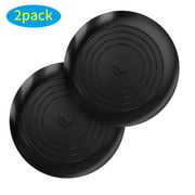 Ankway 2 Pack Bath Tub Stopper, 6 inches Large Silicone Drain Plug Cover for Kitchen Bathroom Laundry, Black