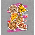 thumbnail image 4 of Love At First Bite Pizza Stickers Men's Heather Gray Sleep Pajama Pants-XS, 4 of 4