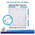thumbnail image 2 of 7x4.5x1 Air Filter | 4-PACK | MERV 8 HVAC Pleated A/C Furnace Filters | MADE IN USA | Actual Size: 7 x 4.5 x .75", 2 of 6