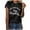 Black, variant on MuZeFu Oktoberfest Outfits Women Plus Size Women's Beer Festival Printed Tops Fashion Cute Short Sleeve Round Neck Tops Shirt