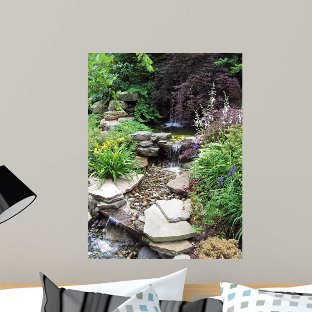 Oriental Falls Wall Mural Decal by Wallmonkeys Vinyl Peel and Stick ...