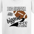 thumbnail image 4 of Inktastic Big Sister and Biggest Fan Football Player Youth T-Shirt, 4 of 5