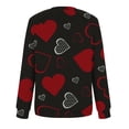 thumbnail image 3 of VKEKIEO Valentines Day Gifts Valentine's Day Women's Casual Printed Thin Sweater Long Sleeve Round Neck Shirt/shirt, 3 of 5