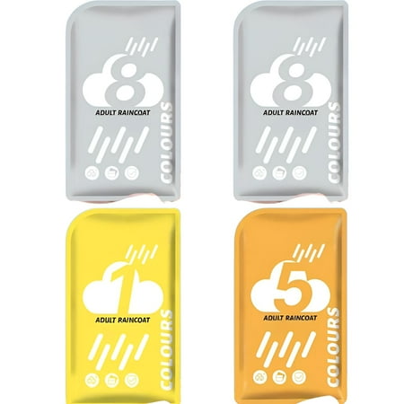 TELOLY 4Pcs Rain Ponchos for Adults Great for Group Outings Rain Poncho Silky Smooth Texture Rain Coats for Men Style4