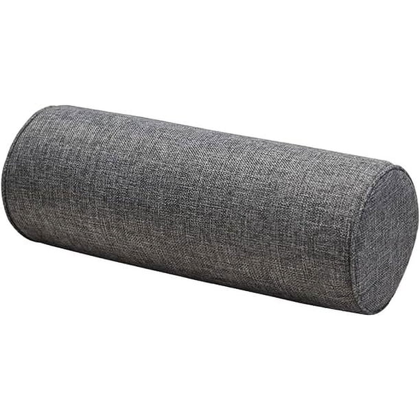 Zhuge Almohada para el cuello redonda para automóvil de 16" x 6" con funda de algodón lavable que brinda el mejor soporte. (Gris oscuro)