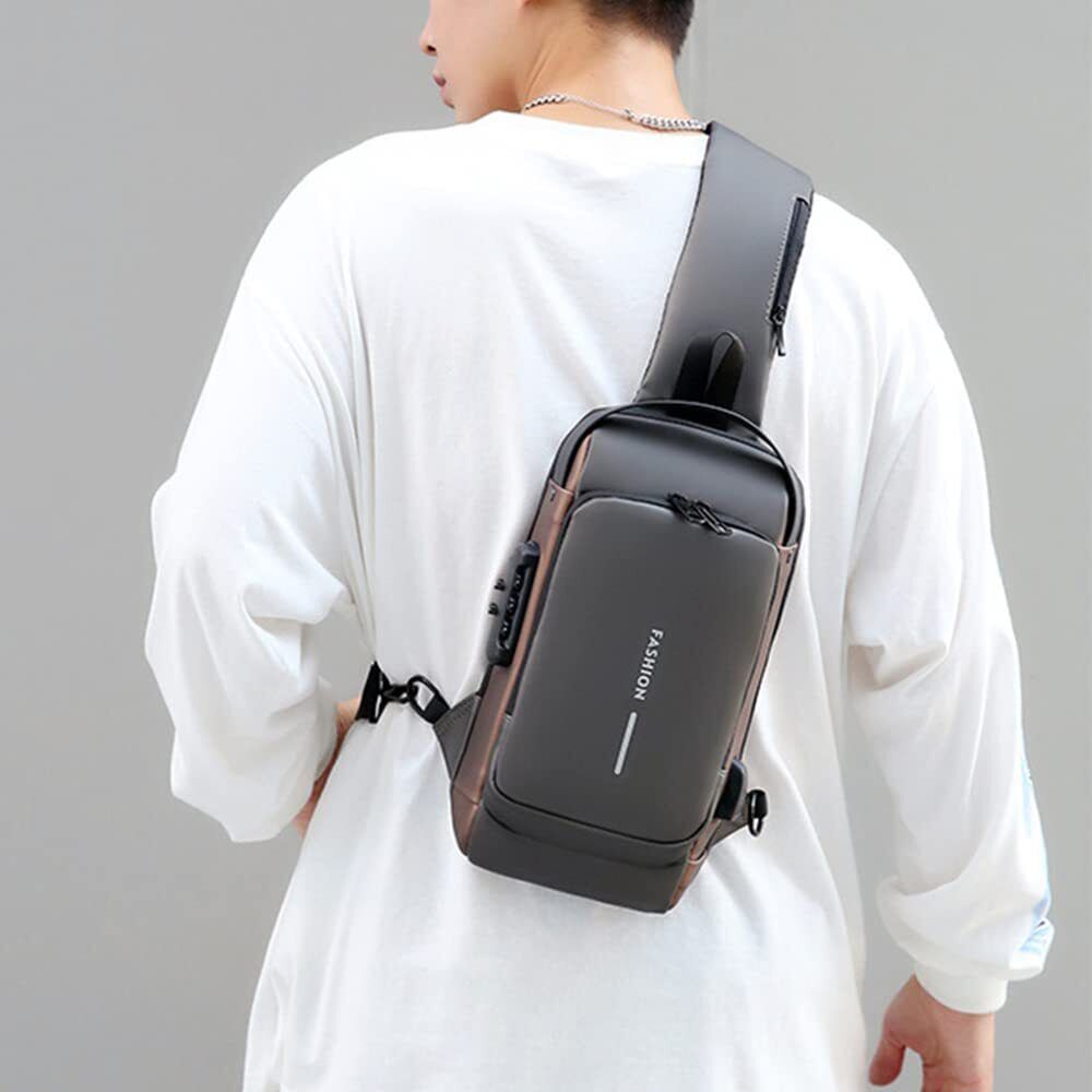 USB Charging Sport Sling Anti-Theft Shoulder Bag