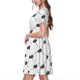 thumbnail image 2 of Balery Black Rabbit Vestidos sueltos de manga corta para mujer, vestidos de verano 2025, vestidos casuales de corte A con vuelo., 2 of 6