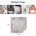thumbnail image 5 of Summer Beach Cloth Napkins, Pink Starfish Ocean Conch Grey Wood Grain Washable and Reusable Dinner Napkins Set of 8, Table Napkin for Kitchen Party Birthday Wedding Hotel Housewarming 20"x20", 5 of 9
