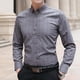 thumbnail image 1 of Camisa De Hombre Simple De Manga Larga Con Solapa Para Hombre, Ropa A Cuadros Para Jóvenes, Blusa De Negocios Likrtyny Caballero, 1 of 4