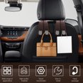 thumbnail image 4 of 2 Pcs Enduring Car Hooks for Headrest Heavy Duty Car Seat Hooks for Car Easy to Install Double Headrest Purse Hooks Easy to Disassemble Car Seat Hooks for Handbags Bags, 4 of 8