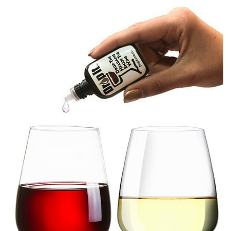 Drop It Wine Drops - Natural Wine Sulfite Remover and Tannin Remover - Drop the Red Wine Headache & Enjoy Your Wine - Forget Wands or Filters, Each Discrete Bottle Treats 55 Wine