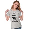 thumbnail image 4 of Keep Calm Love Dalmatians Dog Joke Womens Slim Fit Graphic Tee Brisco Brands S, 4 of 5