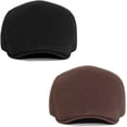 thumbnail image 3 of 2 Pcs Mens Womens Newsboy Flat Cap Beret Hat Ivy Irish Gatsby Driving Cabbie Hat, 3 of 7