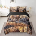 thumbnail image 2 of Feelyou Wildlife Deer Kids Bedding Comforter Set 7 Pieces, Vintage Western Lake House Full Bedding Set, Rustic Farmhouse Animal Reversible Fitted Sheet Flat Sheet, Ultra Soft Home Decor, 2 of 7