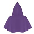thumbnail image 6 of PXLKNZH Men's and Women Halloween Costume Shawl Cloak Solid Color Short Hooded Poncho Coat Beach Outfit Sun Protection Shrug Cape Winter Hooded Outerwear Purple,Free Size, 6 of 6