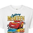 thumbnail image 3 of Disney Cars - Lightning McQueen Think Fast - Juniors Cropped Cotton Blend T-Shirt, 3 of 5