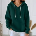 thumbnail image 4 of Plain Basic Hoodies for Women 2025 Fall Winter Long Sleeve Casual Hooded Sweatshirt with Pockets Pullover Tops, 4 of 5
