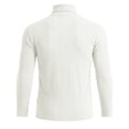 thumbnail image 6 of Mifsaly Mens Turtleneck Sweaters Slim Fit Long Sleeve Ribbed Knit Sweaters Comfortable Stretchy Warm Fall Winter Undershirt Tops White,XL, 6 of 8