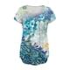 thumbnail image 4 of Pntutb - Camiseta de manga corta para mujer con cuello en V y estampado floral Pntutb Pntutb-279, 4 of 6