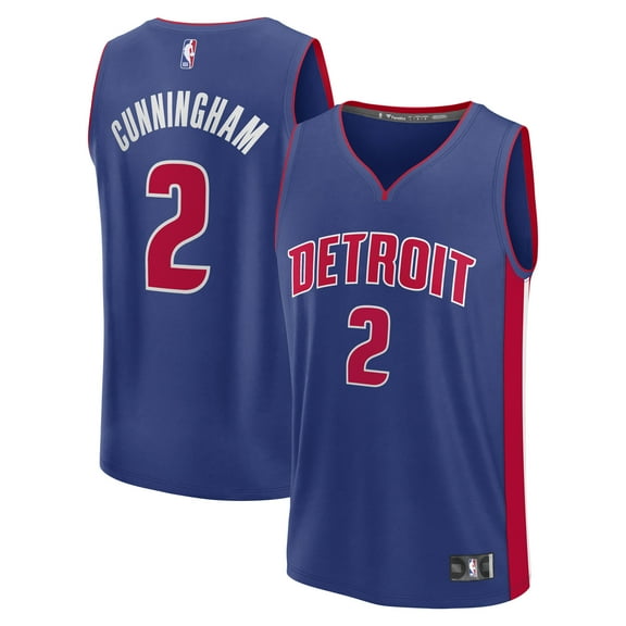 Men's Fanatics Cade Cunningham Blue Detroit Pistons Fast Break Replica Player Jersey - Icon Edition