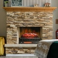 thumbnail image 5 of TURBRO Eternal Flame 26-Inch Infrared Quartz Electric Fireplace Log Heater - Realistic Pinewood Logs, Adjustable Flame Colors, Remote Control, Thermostat, Timer - EF26-PB, 1500W, 5 of 6