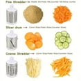 thumbnail image 2 of 1pc, Cheese Grater, Kitchen Mandoline Vegetable Slicer With 3 Interchangeable Blades, Rotary Grater, Ceative Slicer For Fruit, Grinder For Potato Carrot Nuts, Kitchen Supplies, Kitchen Tools, 2 of 5