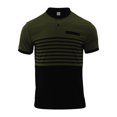thumbnail image 5 of Summer Men's Button Up Round Neck Short Sleeved Shirt Solid Casual Top XL, 5 of 5
