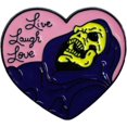 thumbnail image 1 of Live, Laugh, Love - Skeleton - Enamel Pin, 1 of 2