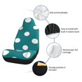 thumbnail image 6 of Rocae Teal And White Polka Dot Print Seat Covers for Cars Trucks and SUVs,Easy to Install Cover Set-1, 6 of 9