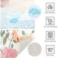 thumbnail image 5 of GZHJMY Rose Flower Clematis Floral Vintage Bath Mat for Bathroom Rugs Rectangle Carpet for Shower, Fluffy Absorbent & Machine Washable, 16x24 Inch Carpet Runner, 5 of 5
