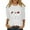 White, variant on Womens Shirts Tops Christmas 3/4 Sleeve Print Crewneck Ladies Holiday Season Fall Clothes for Women Tees Blouses Navy Size M