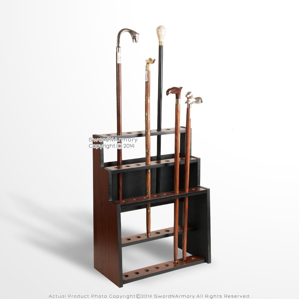 Wooden Walking Stick Display Stand Hold